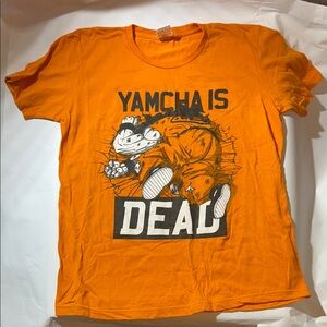 Dragon Ball Z ‘Yamcha Is Dead’ Orange Graphic T-Shirt